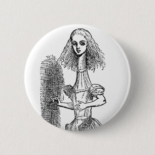 Badge Rond 5 Cm Aventures d'Alice au pays des merveilles vintage p