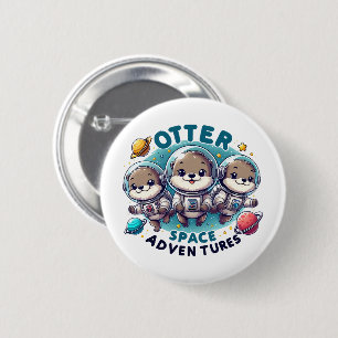 Badge Rond 5 Cm Aventures spatiales de la loutre