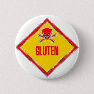 Badge Rond 5 Cm Avertissement de poison de gluten