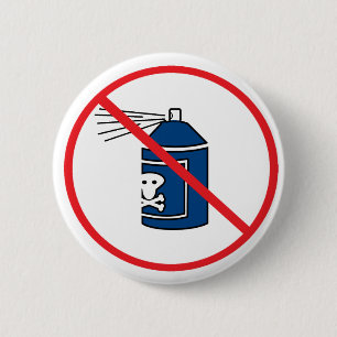 Badge Rond 5 Cm Avertissement de trouble de sensibilité chimique m