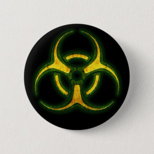 Badge Rond 5 Cm Avertissement de zombi de Biohazard
