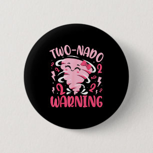 Badge Rond 5 Cm Avertissement Deux-nado Enfants 2e Anniversaire Nk