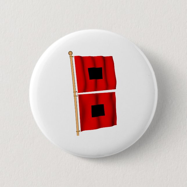 Badge Rond 5 Cm Avertissement d'ouragan (Devant)