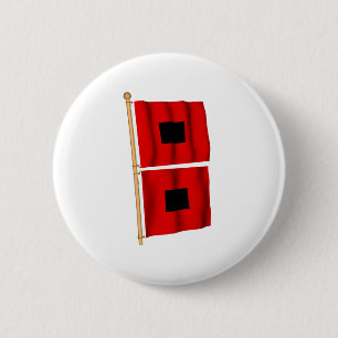 Badge Rond 5 Cm Avertissement d'ouragan