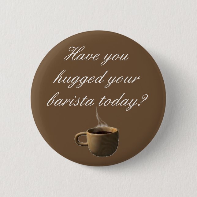 Badge Rond 5 Cm Avez-vous étreint votre barman aujourd'hui ? (Devant)