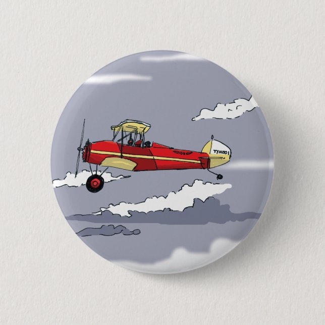 Badge Rond 5 Cm avion (Devant)