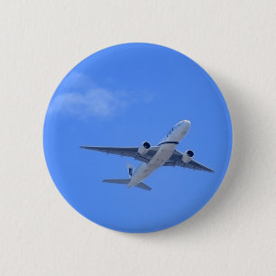 Badge Rond 5 Cm Avion commercial