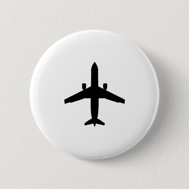 Badge Rond 5 Cm avion de passager (Devant)