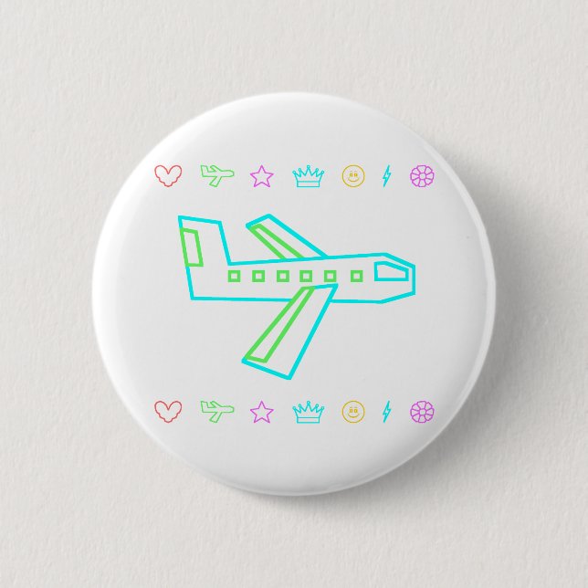 Badge Rond 5 Cm Avion de Zooper (Devant)