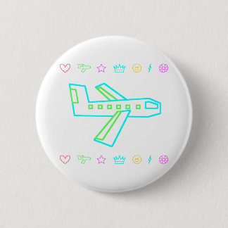 Badge Rond 5 Cm Avion de Zooper