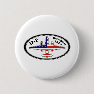 Badge Rond 5 Cm Avion d'espionnage U-2