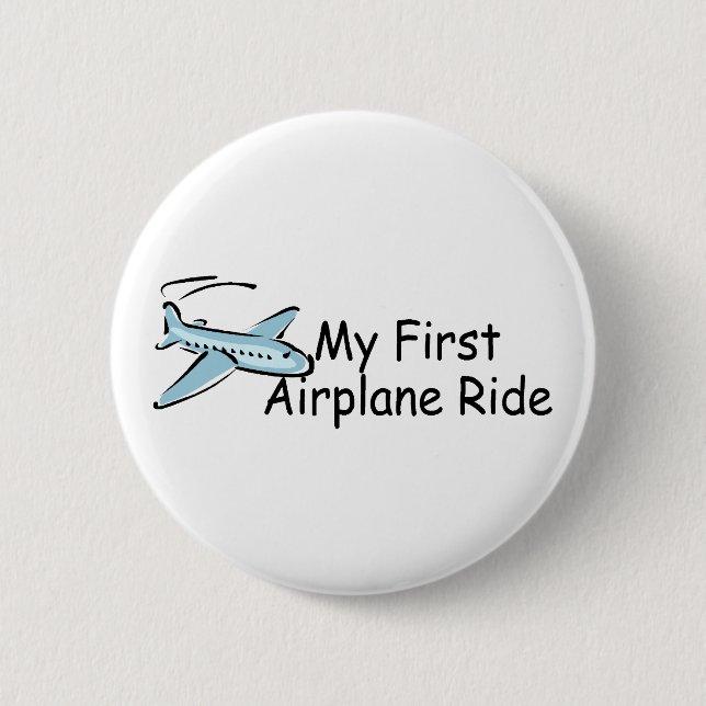 Badge Rond 5 Cm Avion mon premier tour d'avion (Devant)