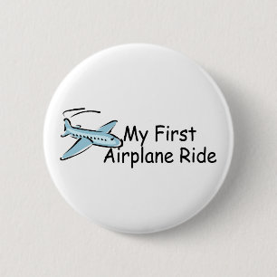 Badge Rond 5 Cm Avion mon premier tour d'avion