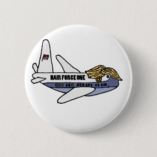 Badge Rond 5 Cm Avion présidentiel drôle de Donald Trump