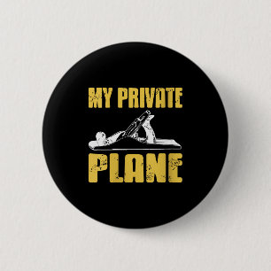 Badge Rond 5 Cm Avion Privé Femme Humour Outil Manuel Pour Travail