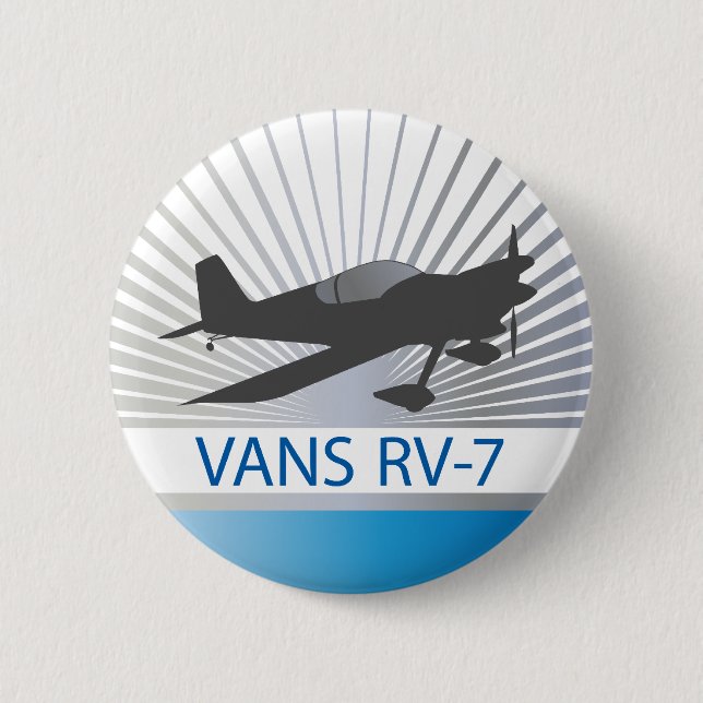 Badge Rond 5 Cm Avion Vans RV-7 (Devant)