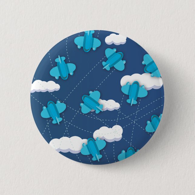 Badge Rond 5 Cm Avions (Devant)