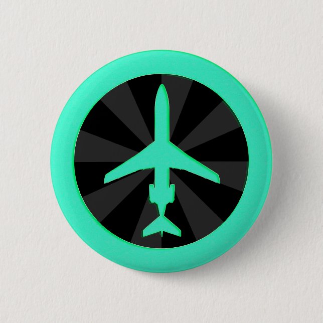 Badge Rond 5 Cm Avions à réaction (Devant)