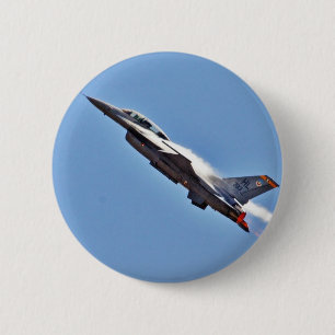 Badge Rond 5 Cm Avions de chasseurs à réaction de F-16