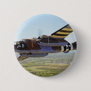 Badge Rond 5 Cm Avions de cru de B-25 Mitchell