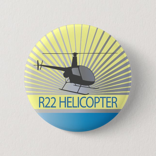 Badge Rond 5 Cm Avions d'hélicoptère (Devant)
