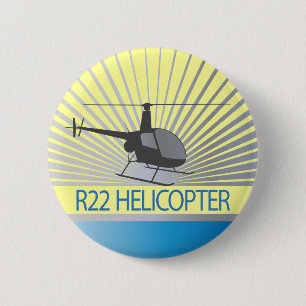 Badge Rond 5 Cm Avions d'hélicoptère