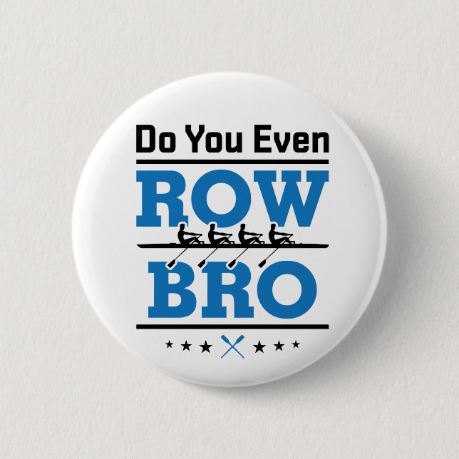 Badge Rond 5 Cm Aviron Crew Rower Faites-Vous Même Ranger Bro (Devant)