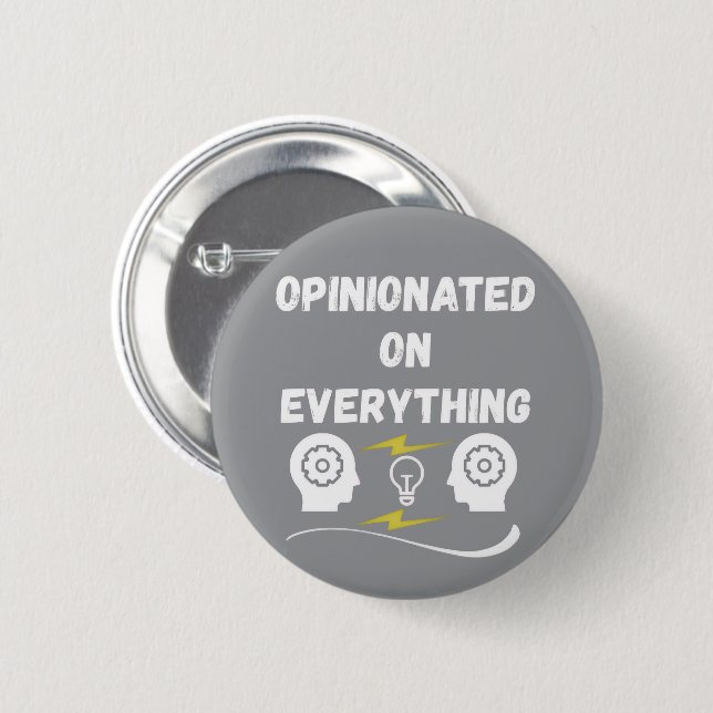 Badge Rond 5 Cm Avis Sur Tout (Devant & derrière)