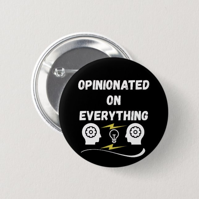 Badge Rond 5 Cm Avis Sur Tout (Devant & derrière)