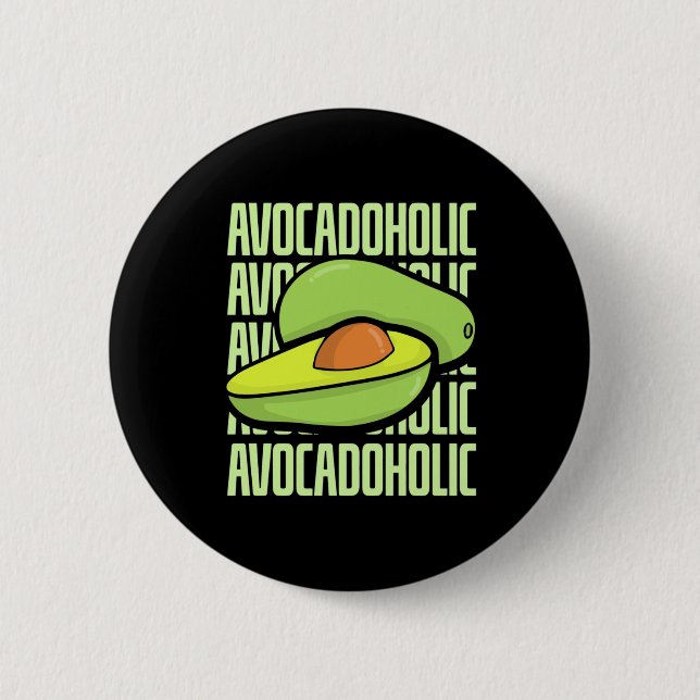 Badge Rond 5 Cm Avocado Fruit Food (Devant)