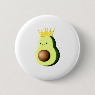 Badge Rond 5 Cm Avocado Le Roi De Tous Les Fruits