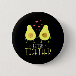 Badge Rond 5 Cm Avocado Mieux Ensemble