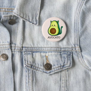 Badge Rond 5 Cm Avocat Chat Avocat Pun