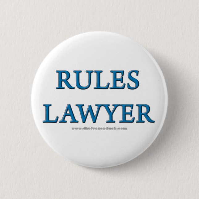 Badge Rond 5 Cm Avocat de règles (Devant)