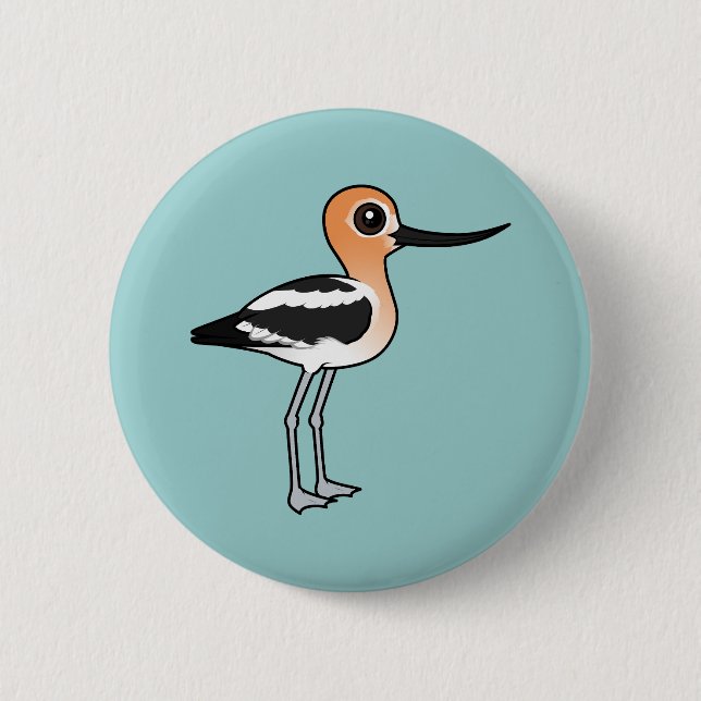 Badge Rond 5 Cm Avocet américain (Devant)