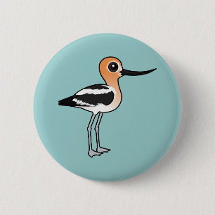 Badge Rond 5 Cm Avocet américain