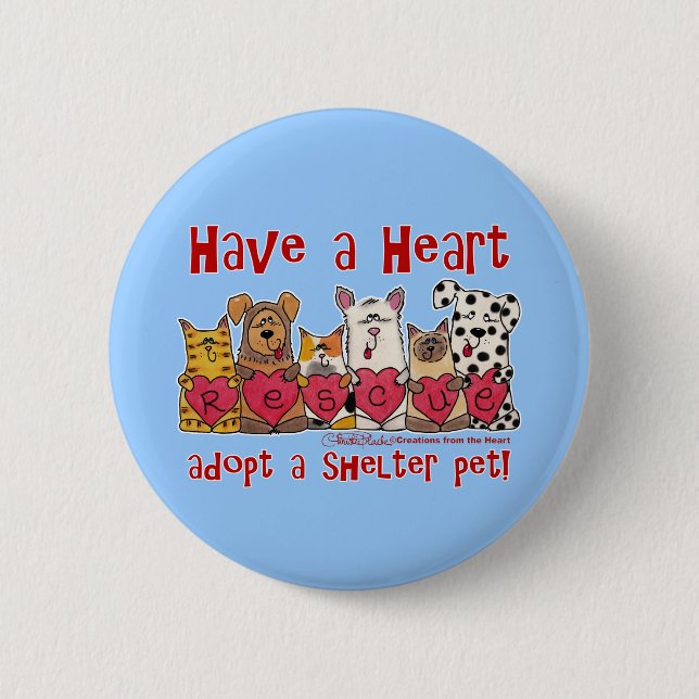 Badge Rond 5 Cm Avoir un coeur (Devant)
