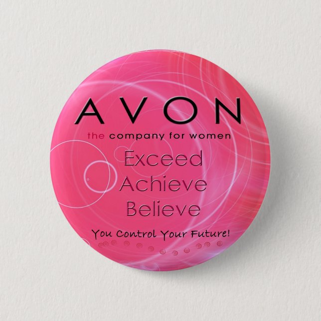 Badge Rond 5 Cm AVON croient le bouton (Devant)