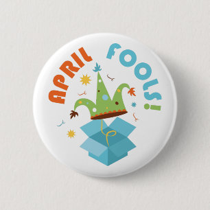 Badge Rond 5 Cm Avril Fools
