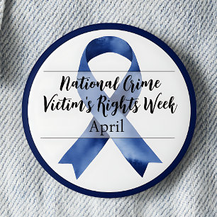 Badge Rond 5 Cm Avril Semaine nationale des droits des victimes de