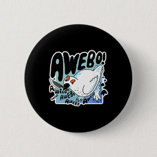 Badge Rond 5 Cm Awebo Lagopède Arctique Mignon Oiseau Internet Mem
