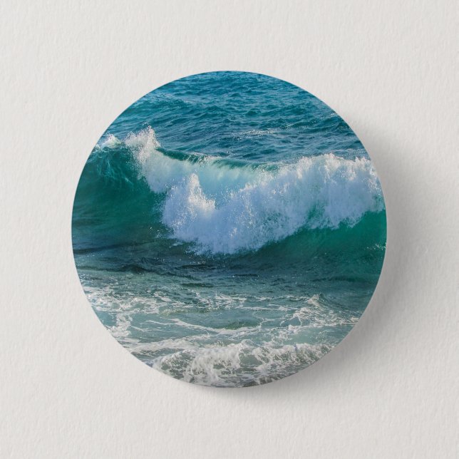 Badge Rond 5 Cm Awesome Wave mer mer mer mer mer nature océan (Devant)