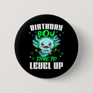 Badge Rond 5 Cm Axolotl Anniversaire Garçon Temps Pour Augmenter G