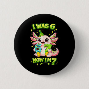 Badge Rond 5 Cm Axolotl avait 6 7 ans anniversaire 67 mème drôle s