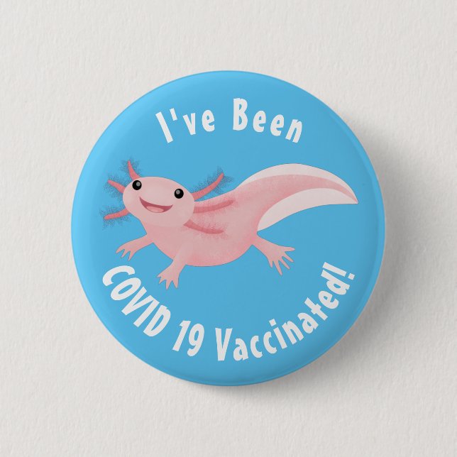 Badge Rond 5 Cm axolotl rose pâle (Devant)