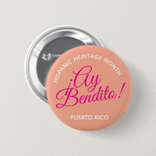 Badge Rond 5 Cm Ay bendito ! Porto Rico