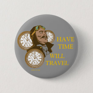 Badge Rond 5 Cm Ayez le bouton de temps