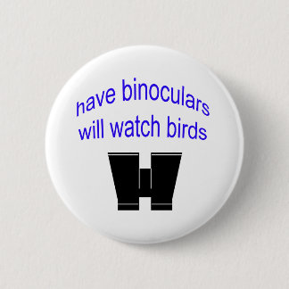 Badge Rond 5 Cm ayez les binos observera des oiseaux