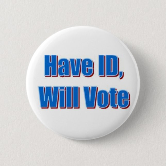 Badge Rond 5 Cm Ayez l'identification, voterez (Devant)