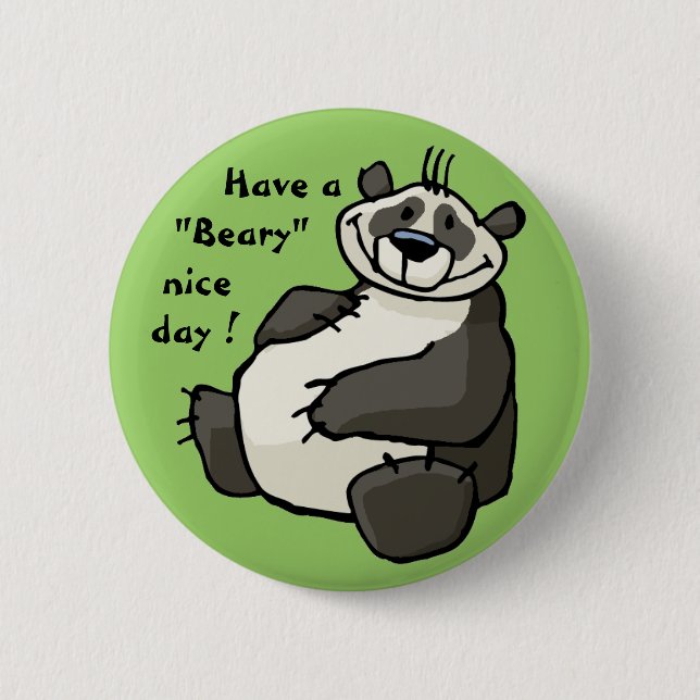 Badge Rond 5 Cm Ayez un beau jour beary (Devant)